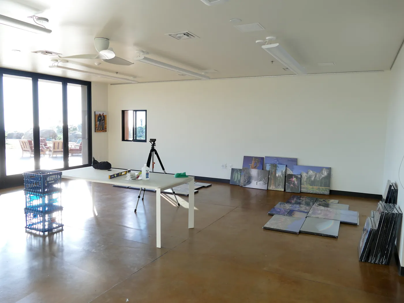 Installation of Bob Haller's Plants of California photo exhibit