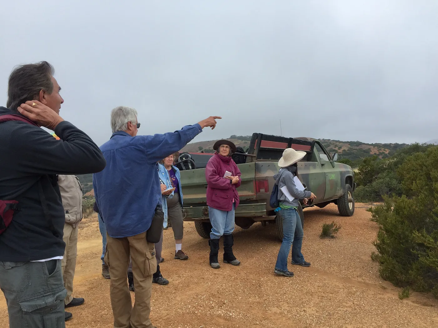 Santa Cruz Island Trip, group with Steve Junak (Rick Zelazny, Steve Junak, Diane Fox, Michelle Gee)