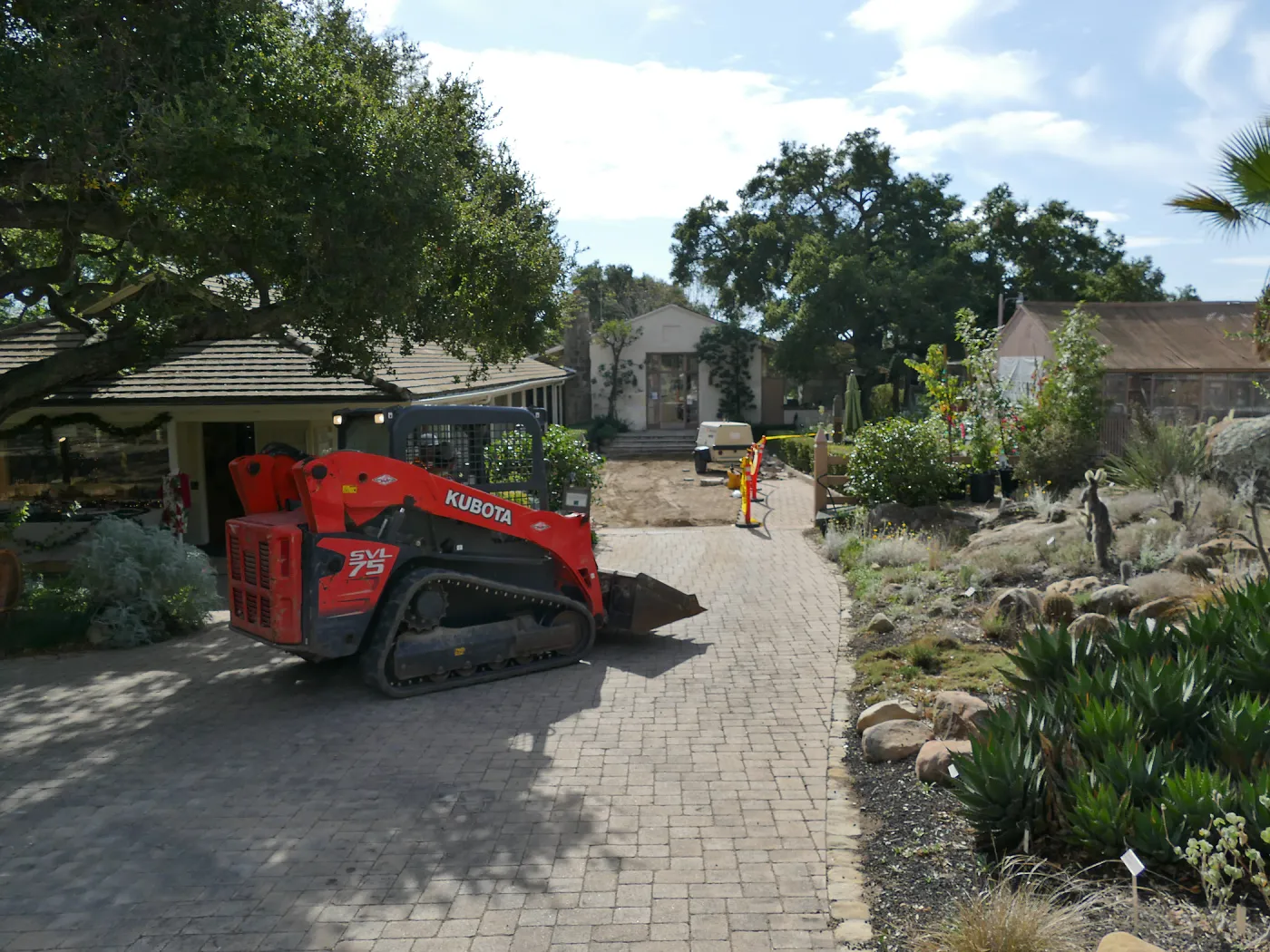 Courtyard renovation, removing pavers