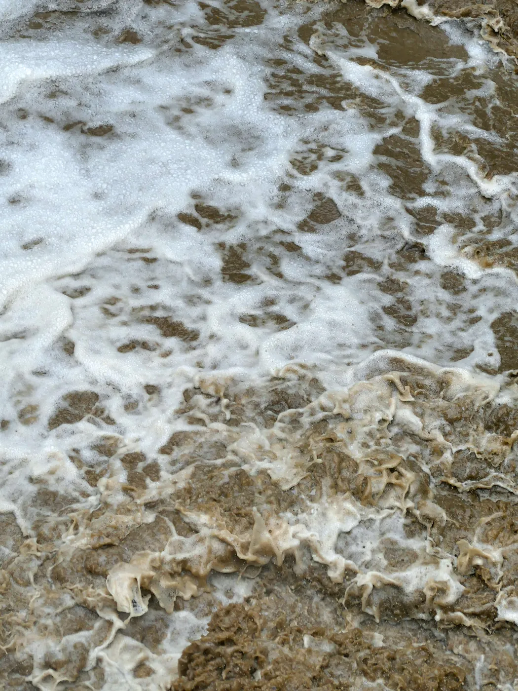 Whitewater below Mission Dam during rainstorm