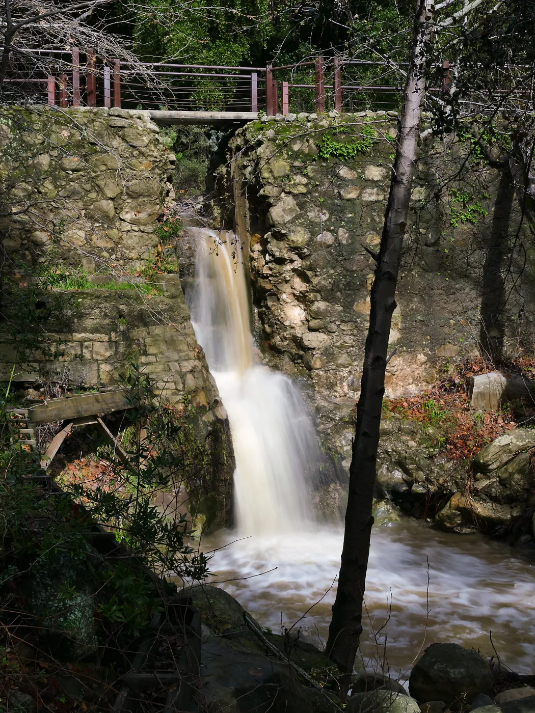 Mission Dam waterfall