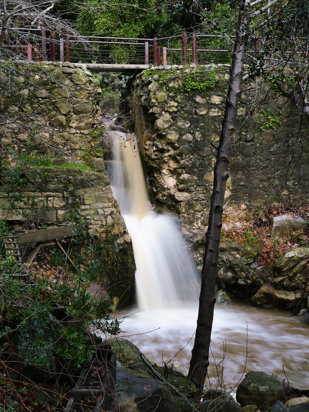 Mission Dam waterfall
