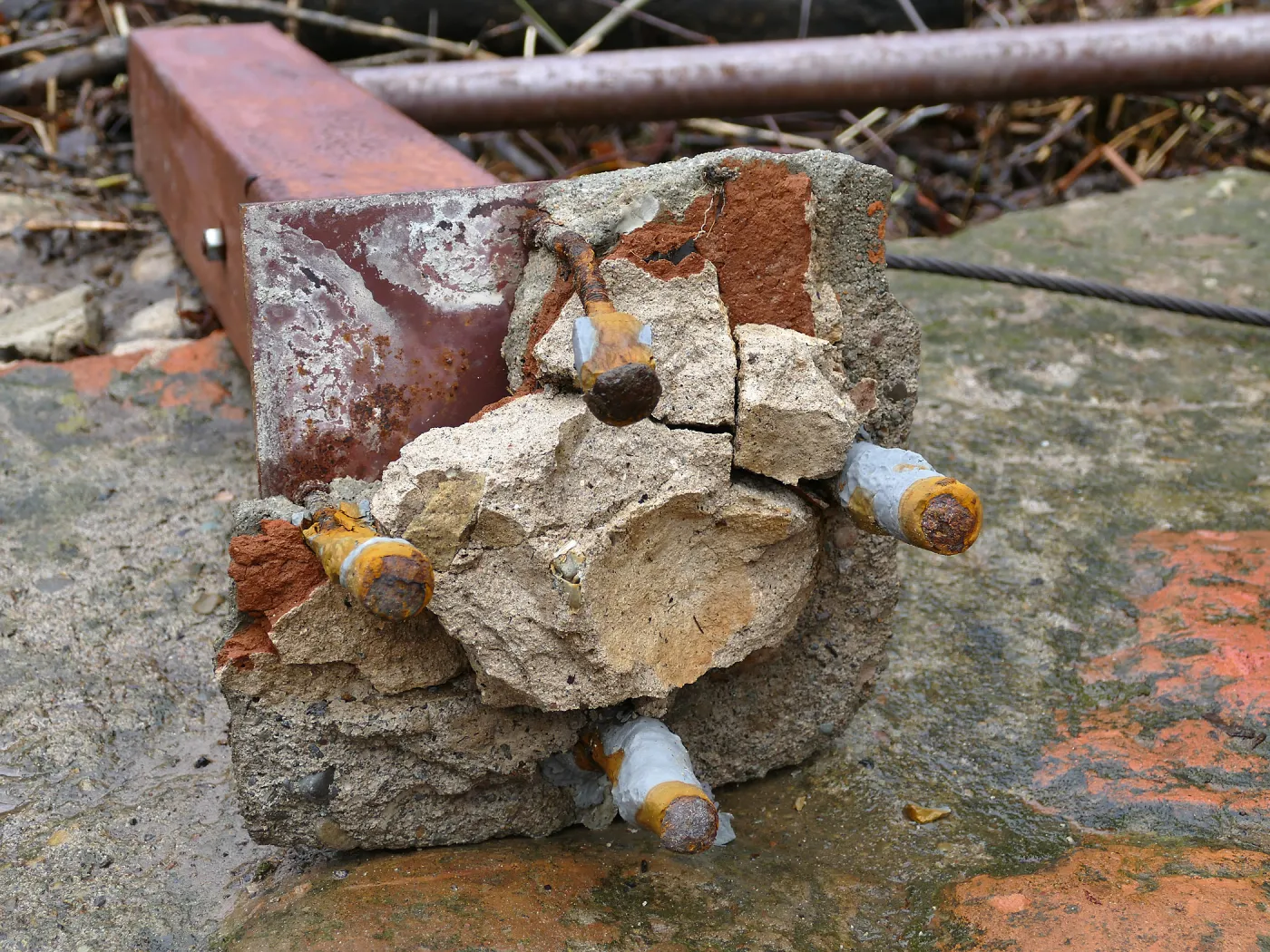 Mission Dam railing damaged in the February 17 2017 rainstorm