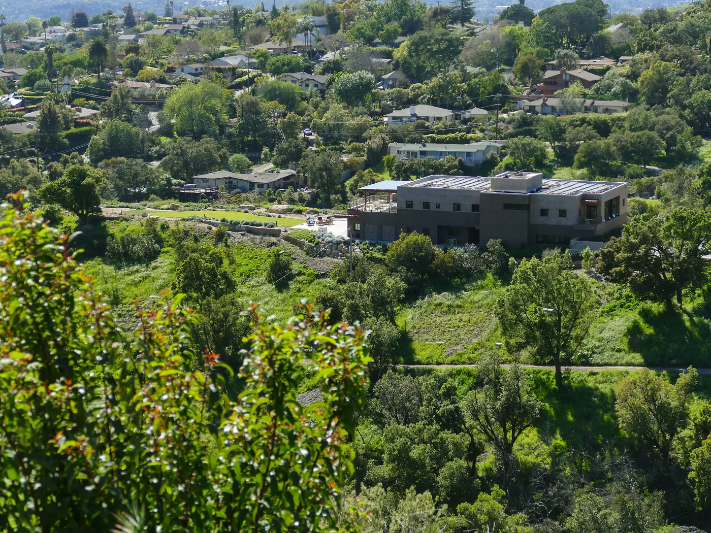 Island View Garden and Pritzlaff Conservation Center viewed from RAWS station on Cavalli Ridge