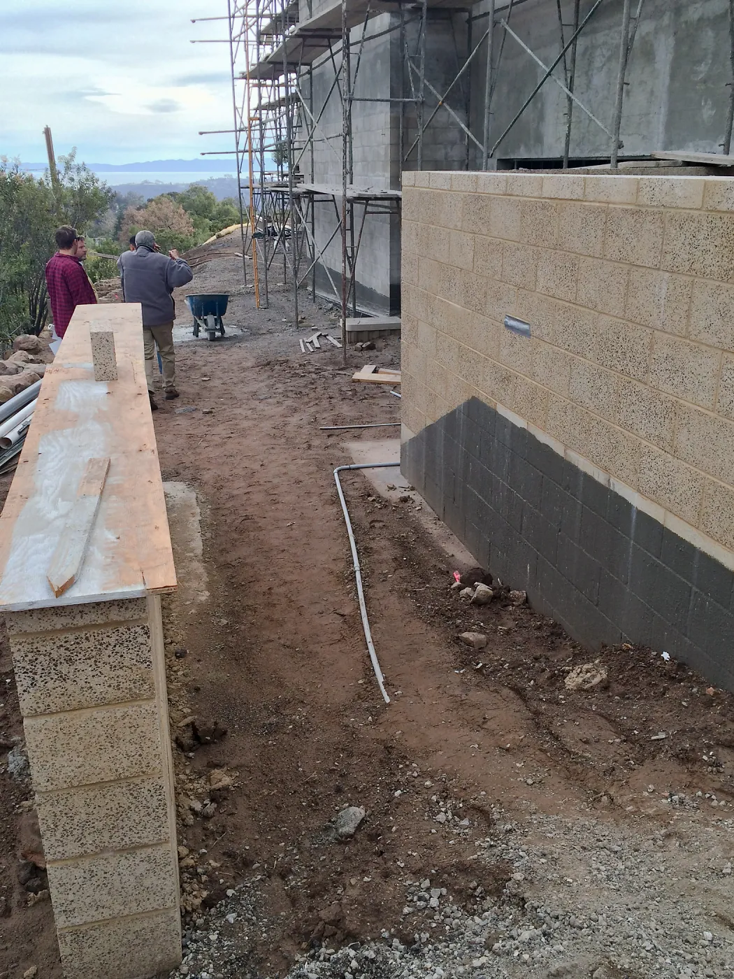 Construction of staircase, northest corner Pritzlaff Conservation Center
