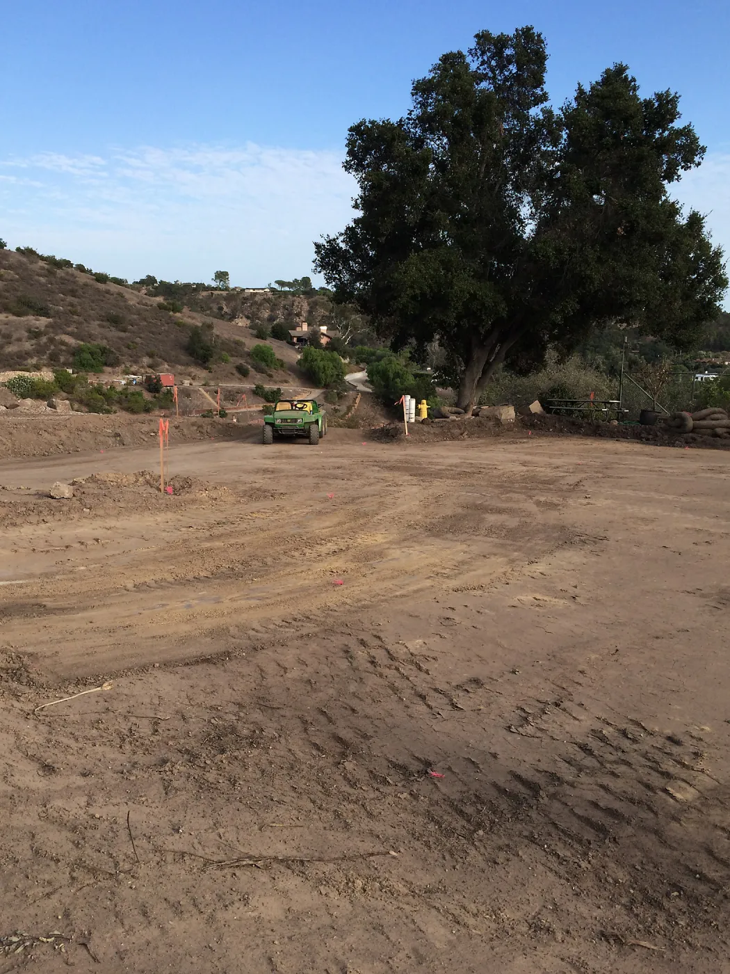 Upper parking lot construction
