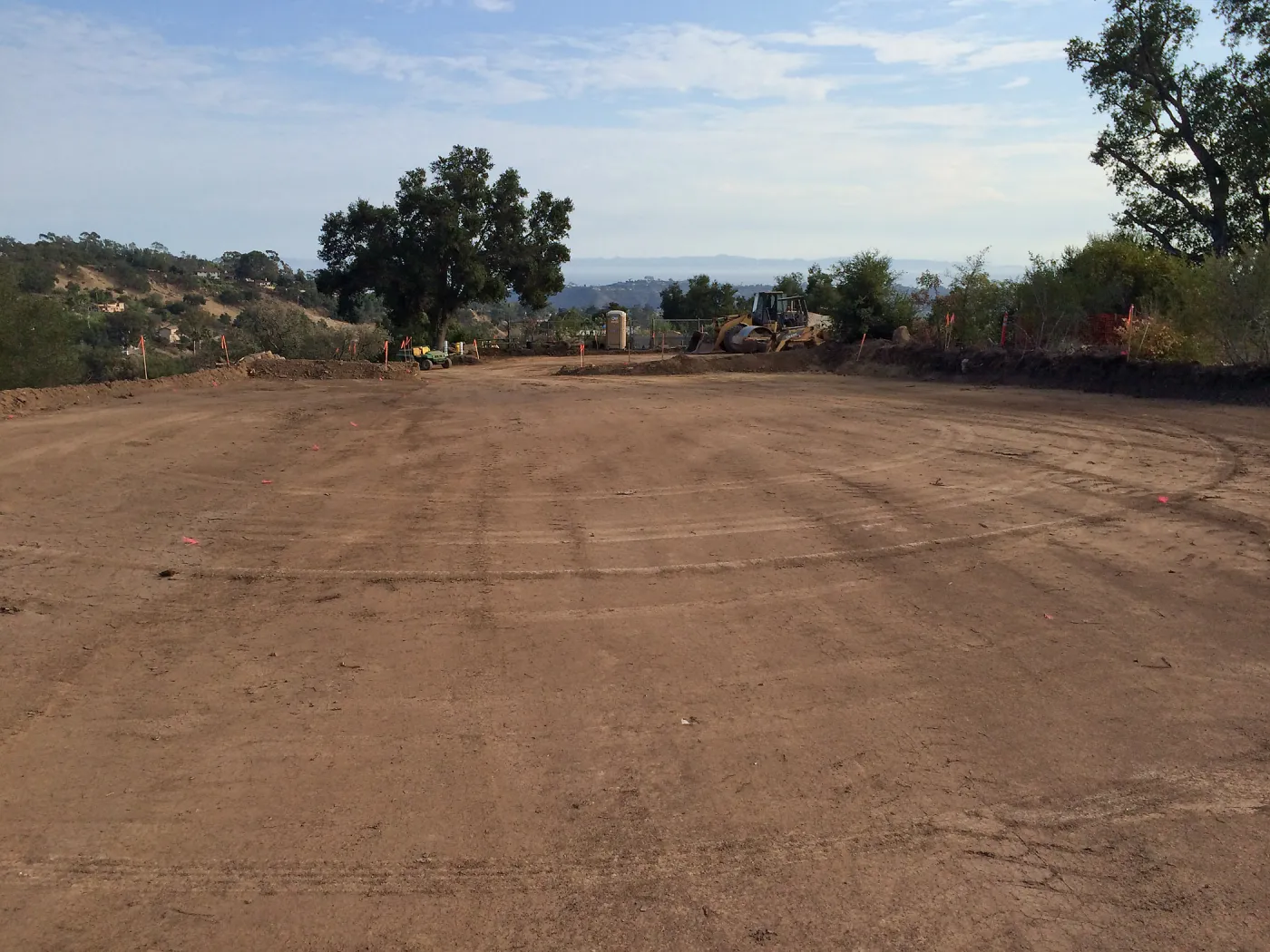 Upper parking lot construction