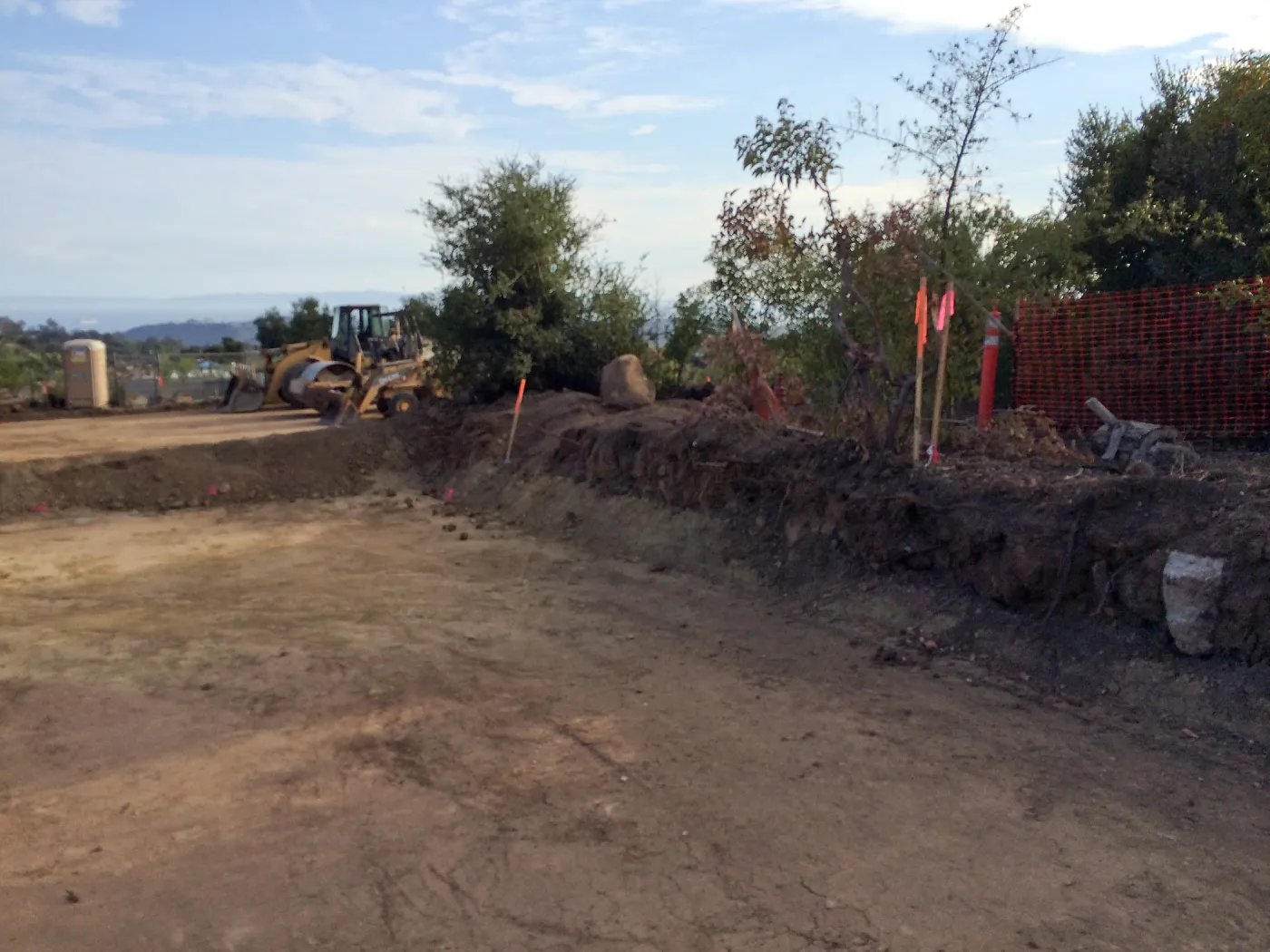 Upper parking lot construction