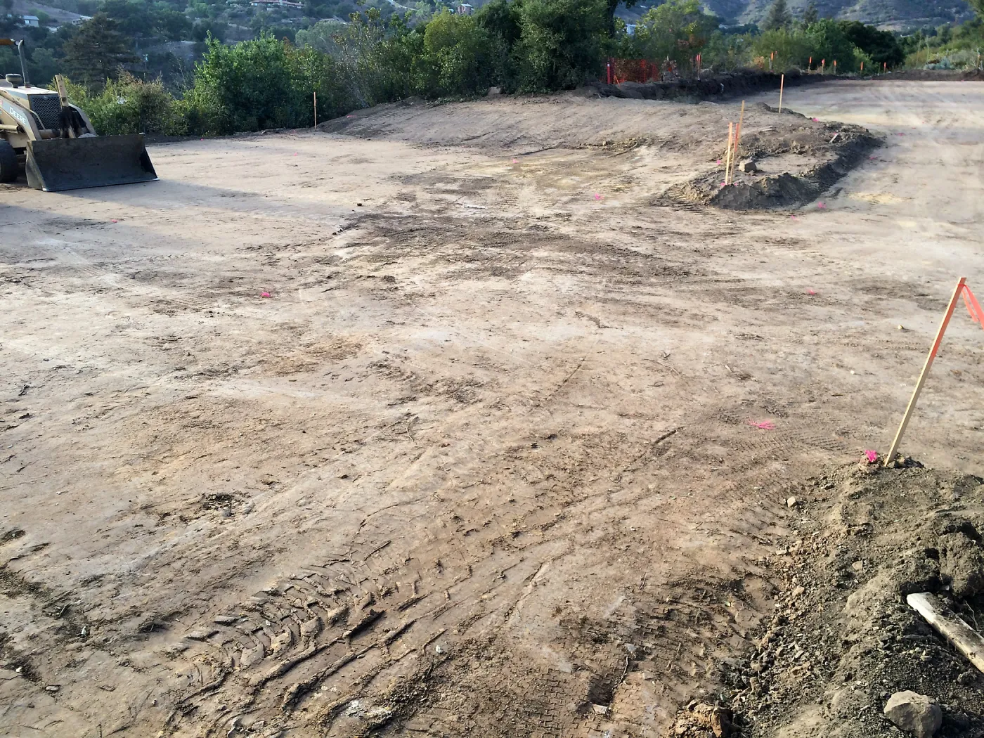 Upper parking lot construction