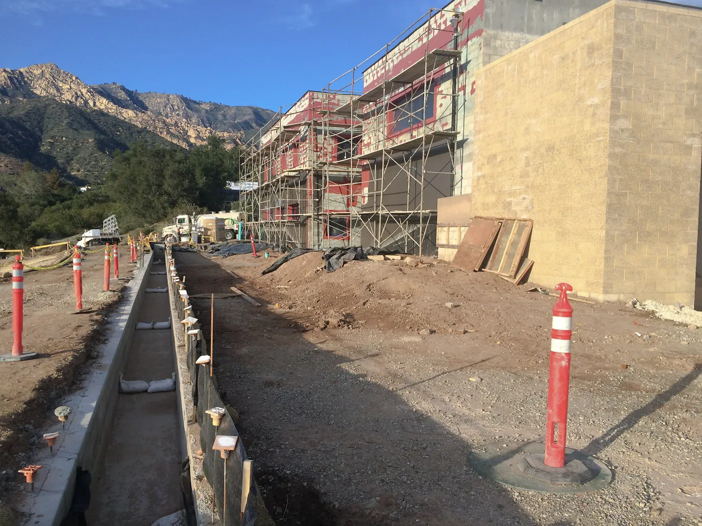 Construction of Prtizlaff Conservation Center, rill and west exterior face