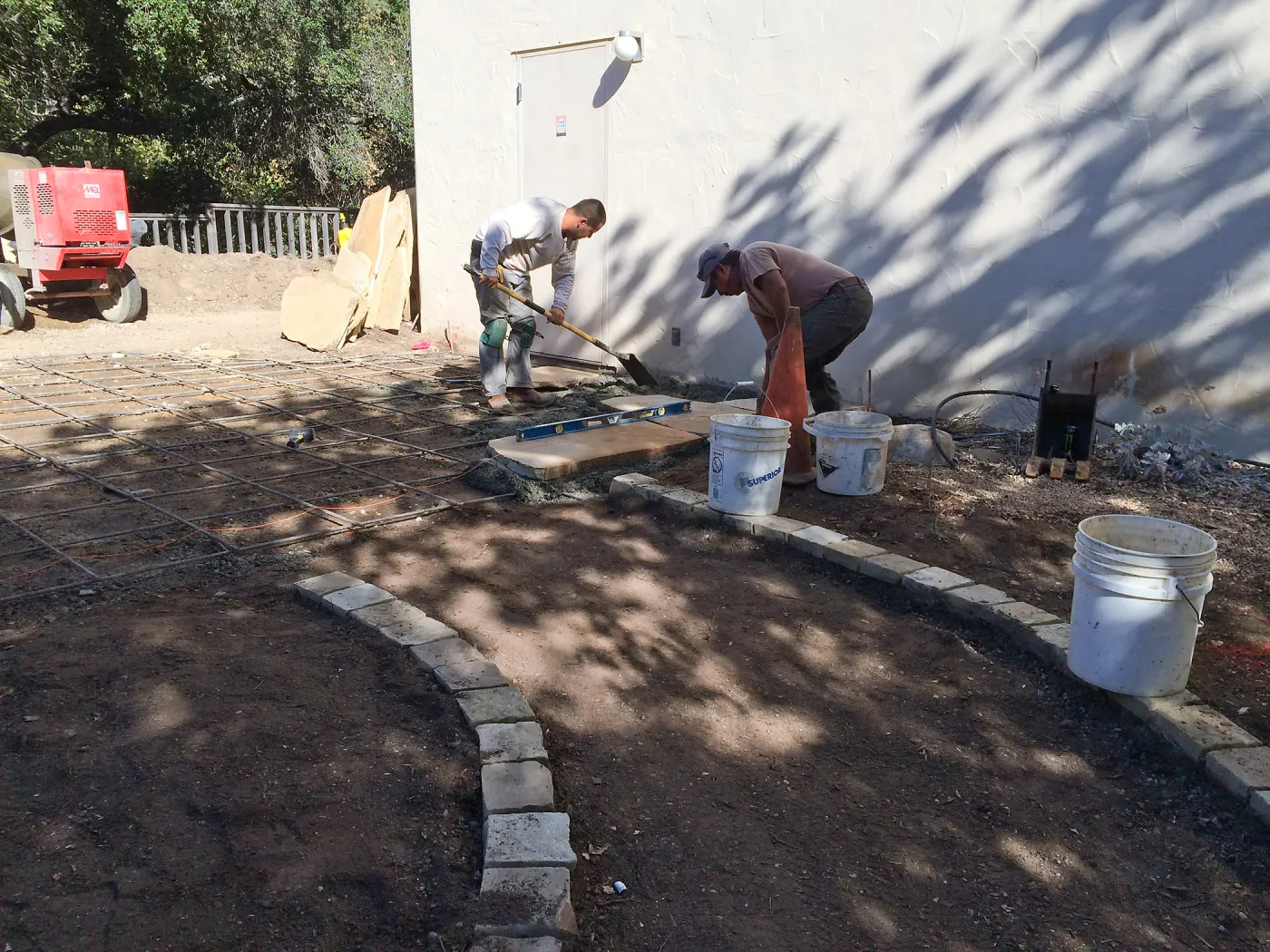 Preparing new path to Cottage and Water Wise Home Garden