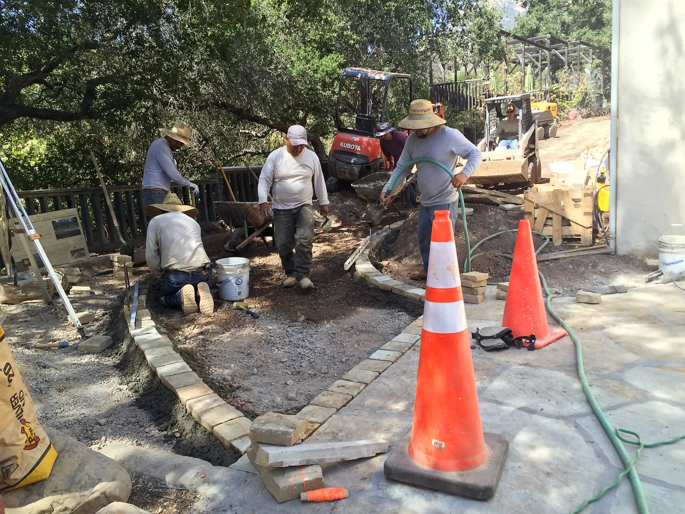 Preparing new path to Cottage and Water Wise Home Garden