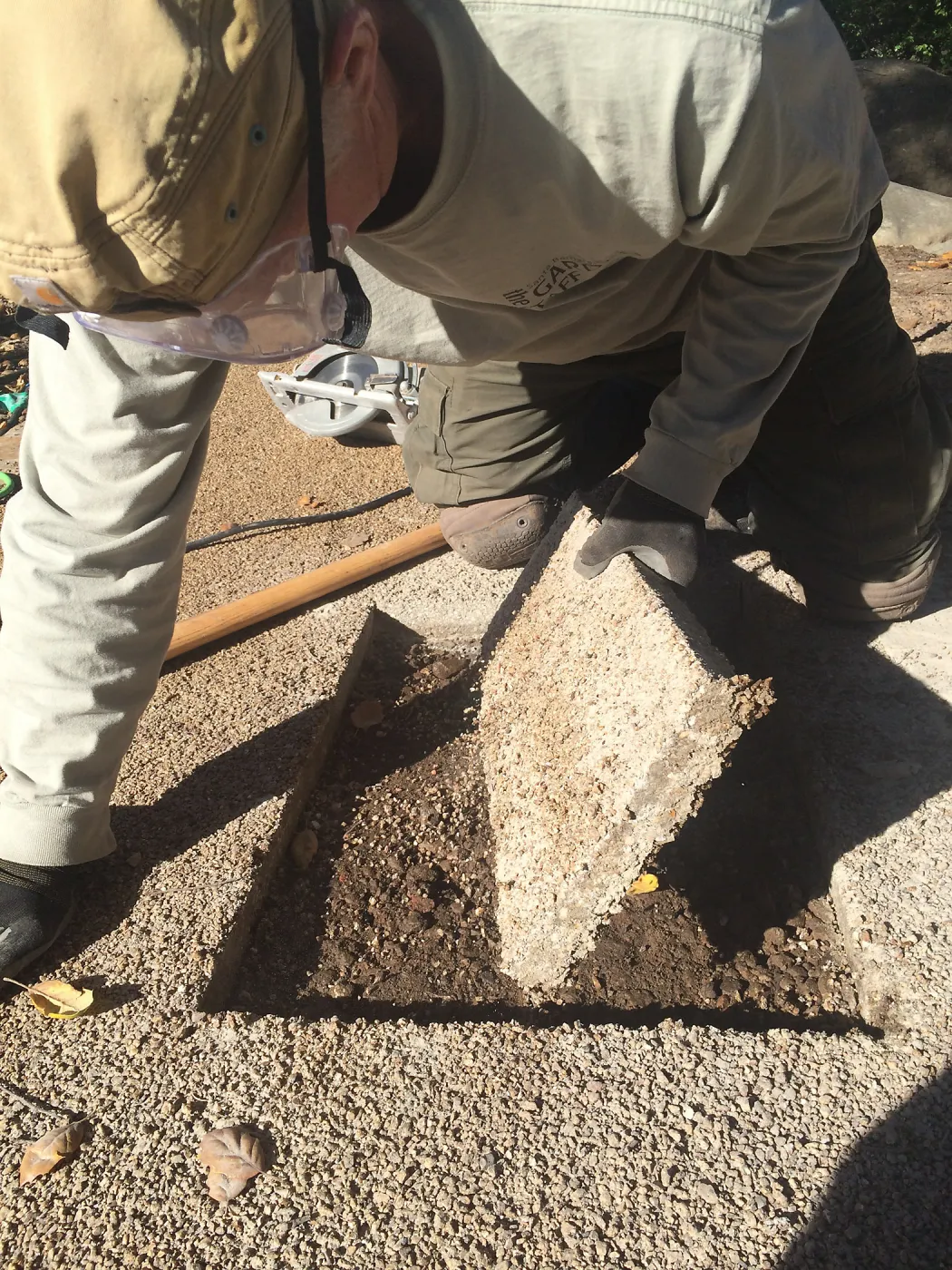 Repair of Eco-Pave path at Water Wise Home Garden