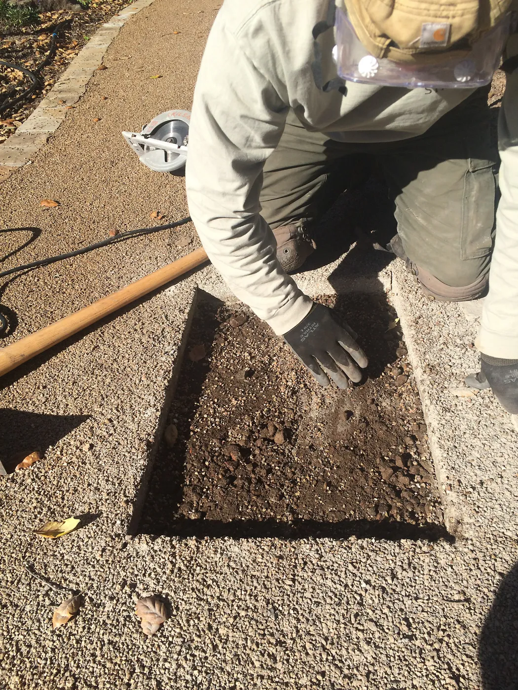 Repair of Eco-Pave path at Water Wise Home Garden