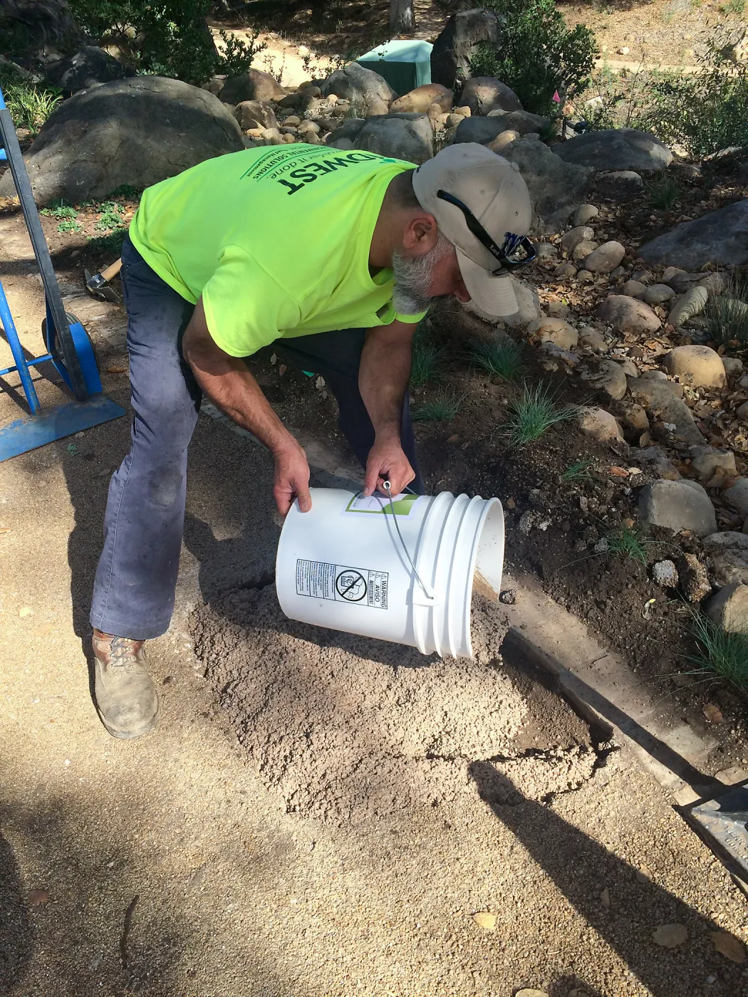 Repair of Eco-Pave path at Water Wise Home Garden