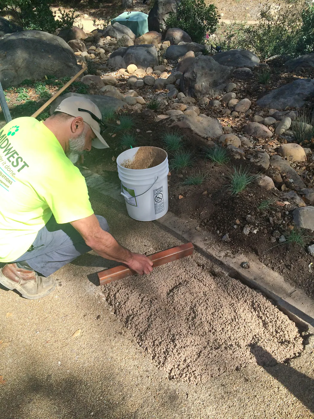Repair of Eco-Pave path at Water Wise Home Garden