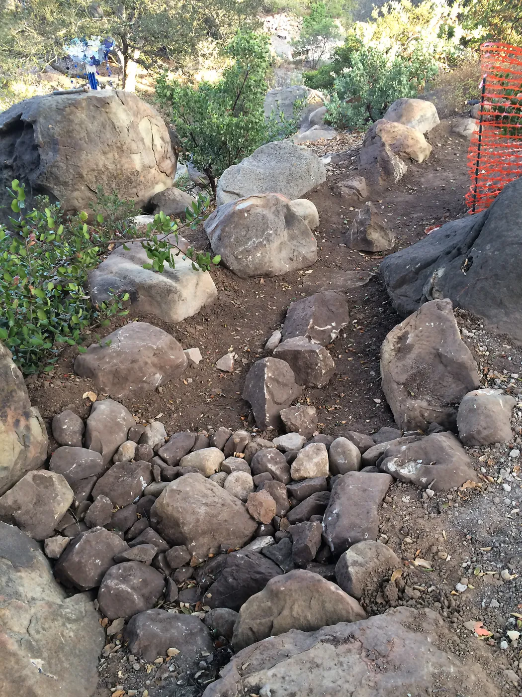 Preparing new path to Cottage and Water Wise Home Garden