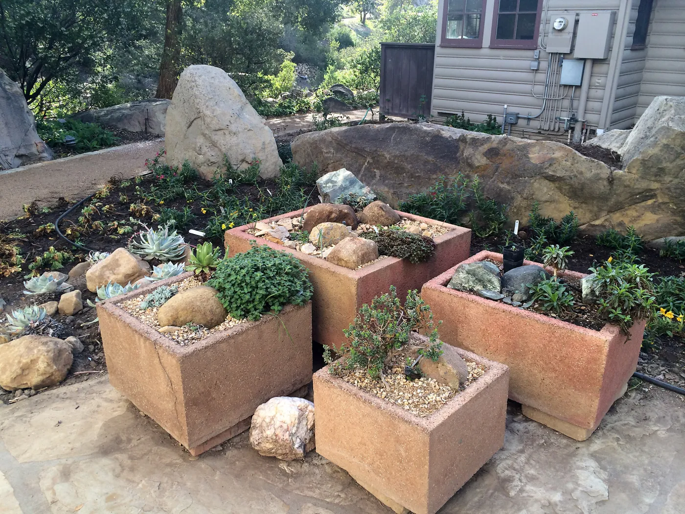 Planters at Water Wise Home Garden