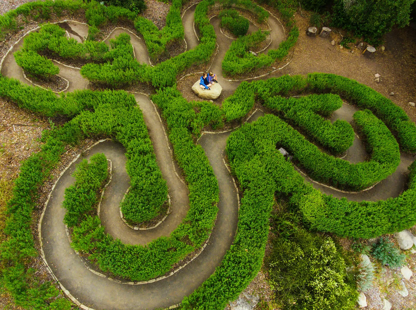Aerial view of Centennial Maze