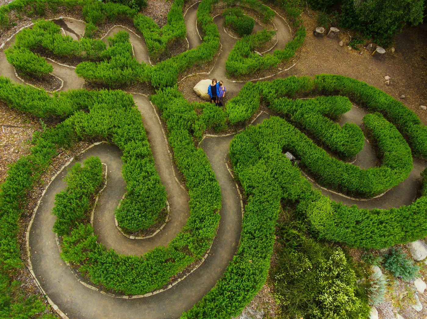 Aerial view of Centennial Maze