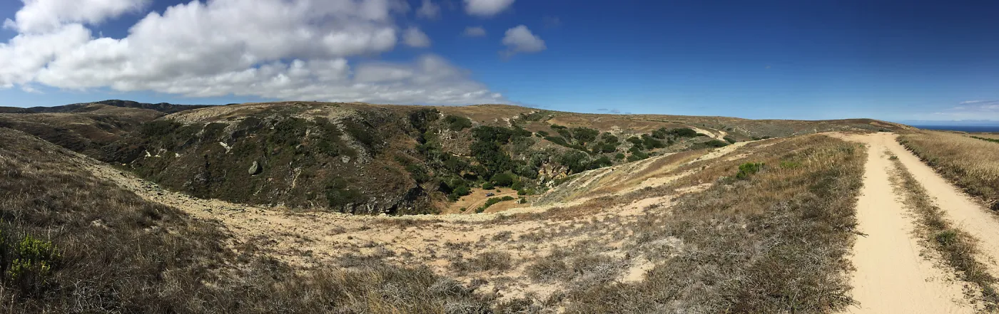 Santa Rosa Island Trip, hiking on Smith Highway to Lobo Canyon