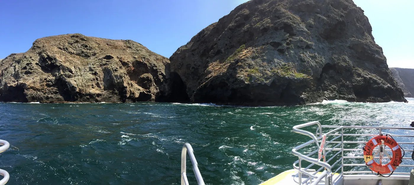 Santa Rosa Island Trip, Santa Cruz Island from boat