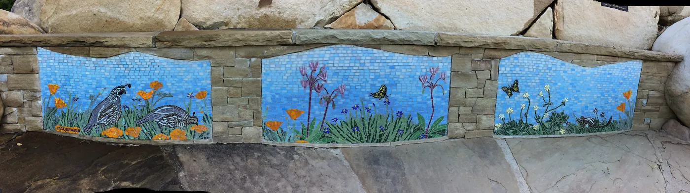 Grammy's Bench with mosaic by Patti Jacquemain