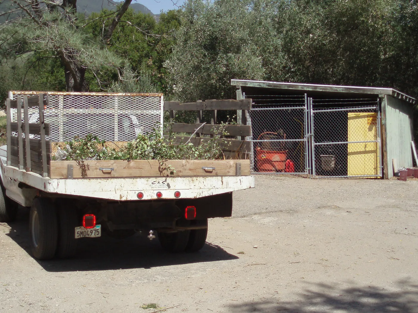Storage shed at north side of Gane House