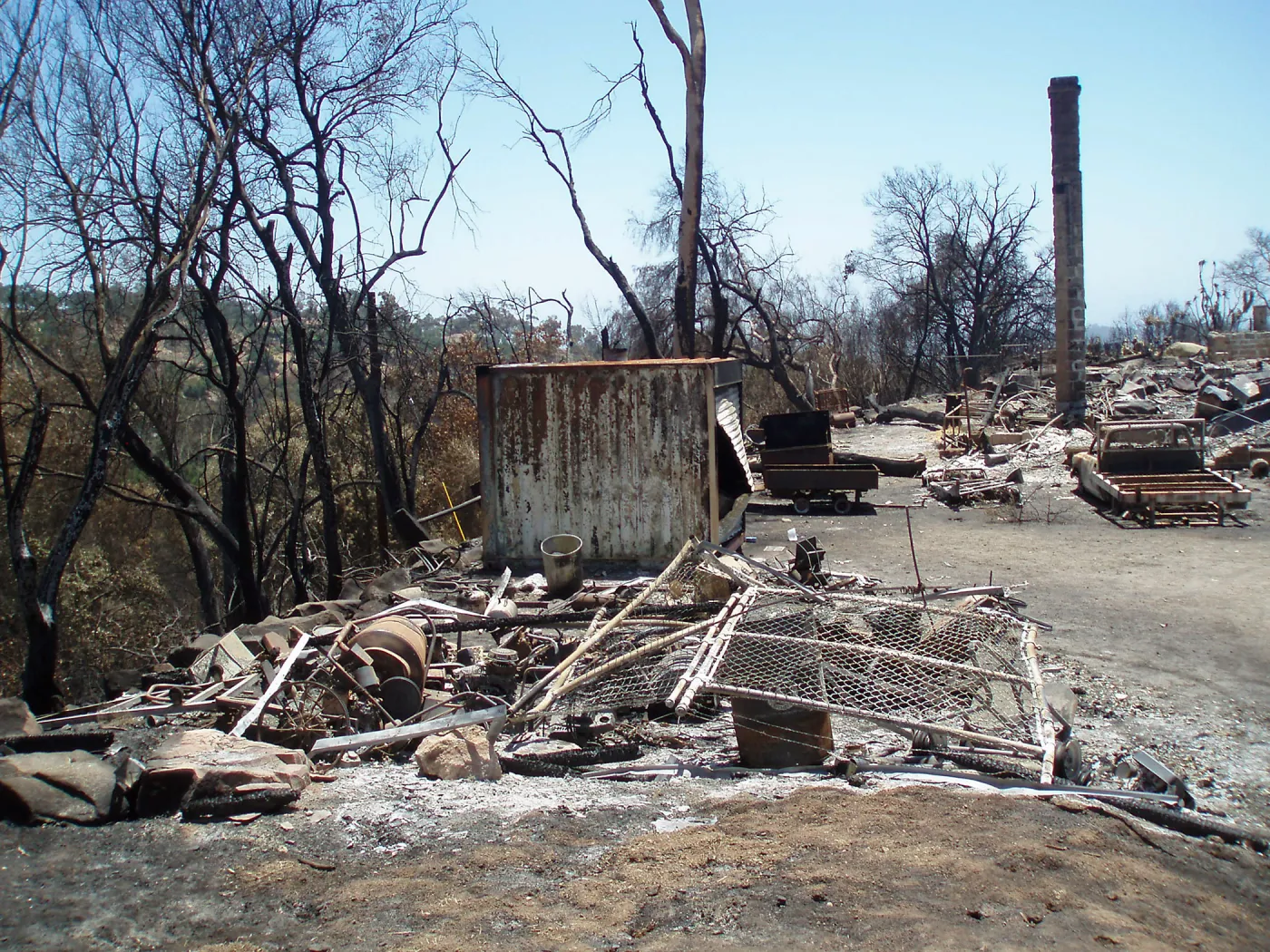 Gane House site after Jesusita fire