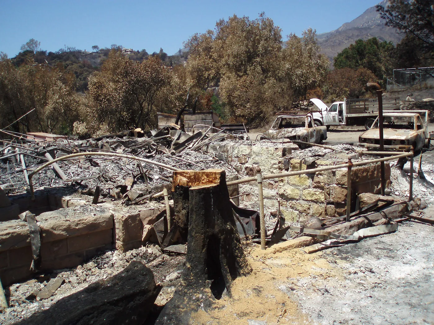 Gane House site after Jesusita fire