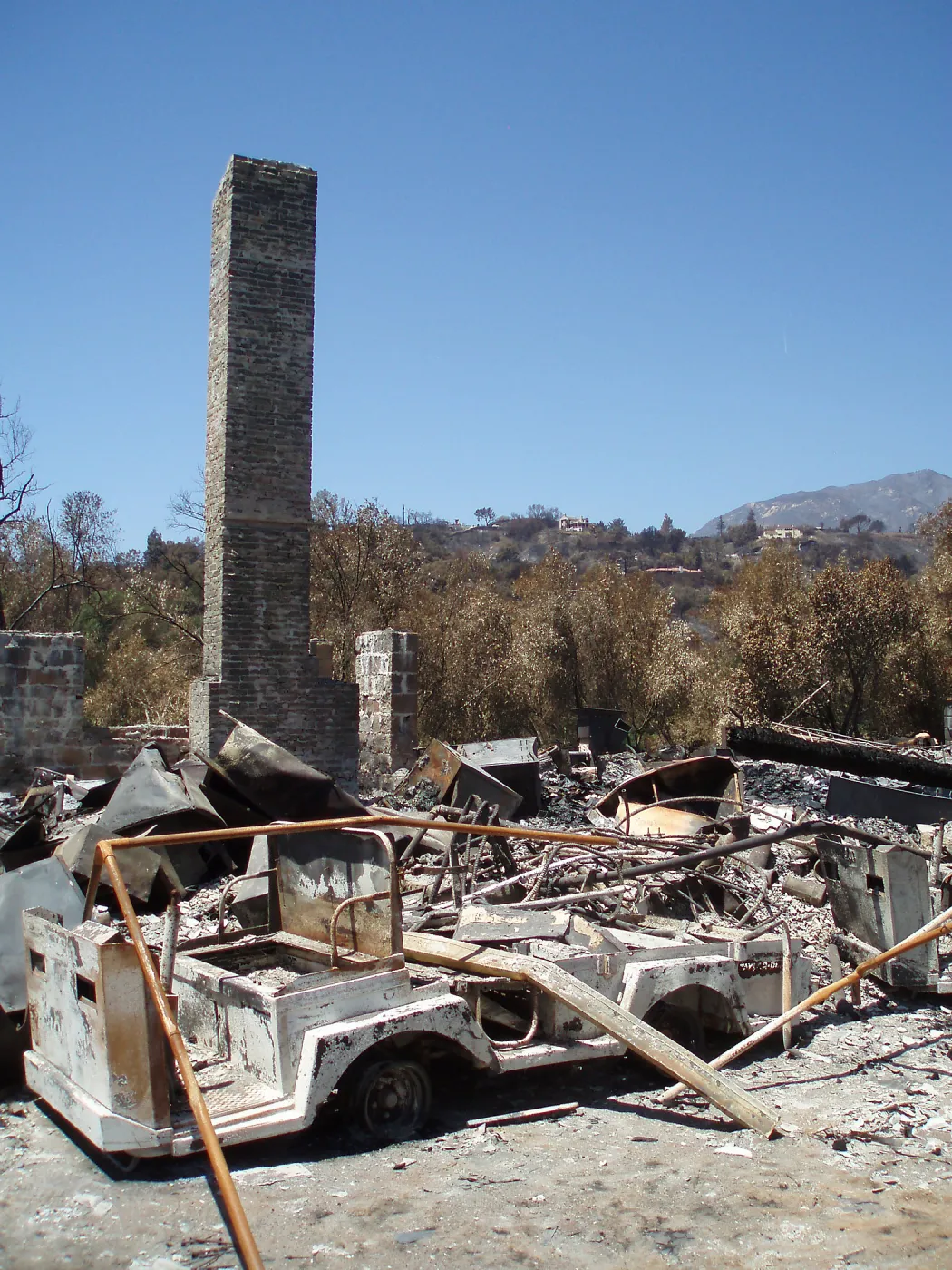 Gane House site after Jesusita fire