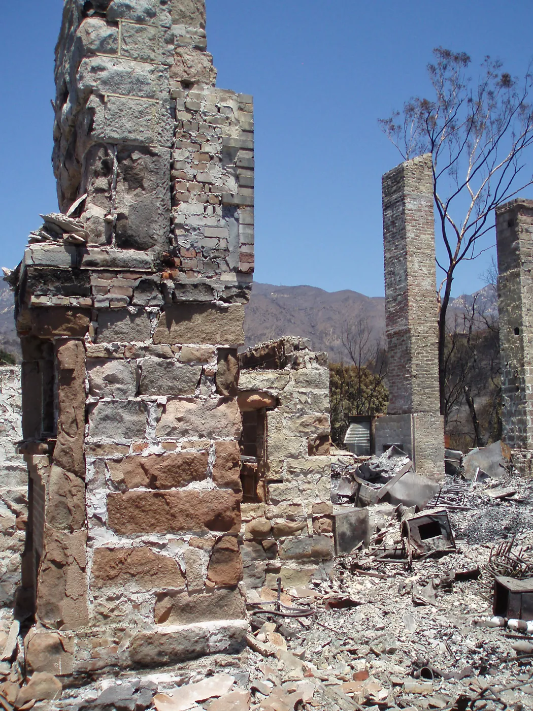 Gane House site after Jesusita fire