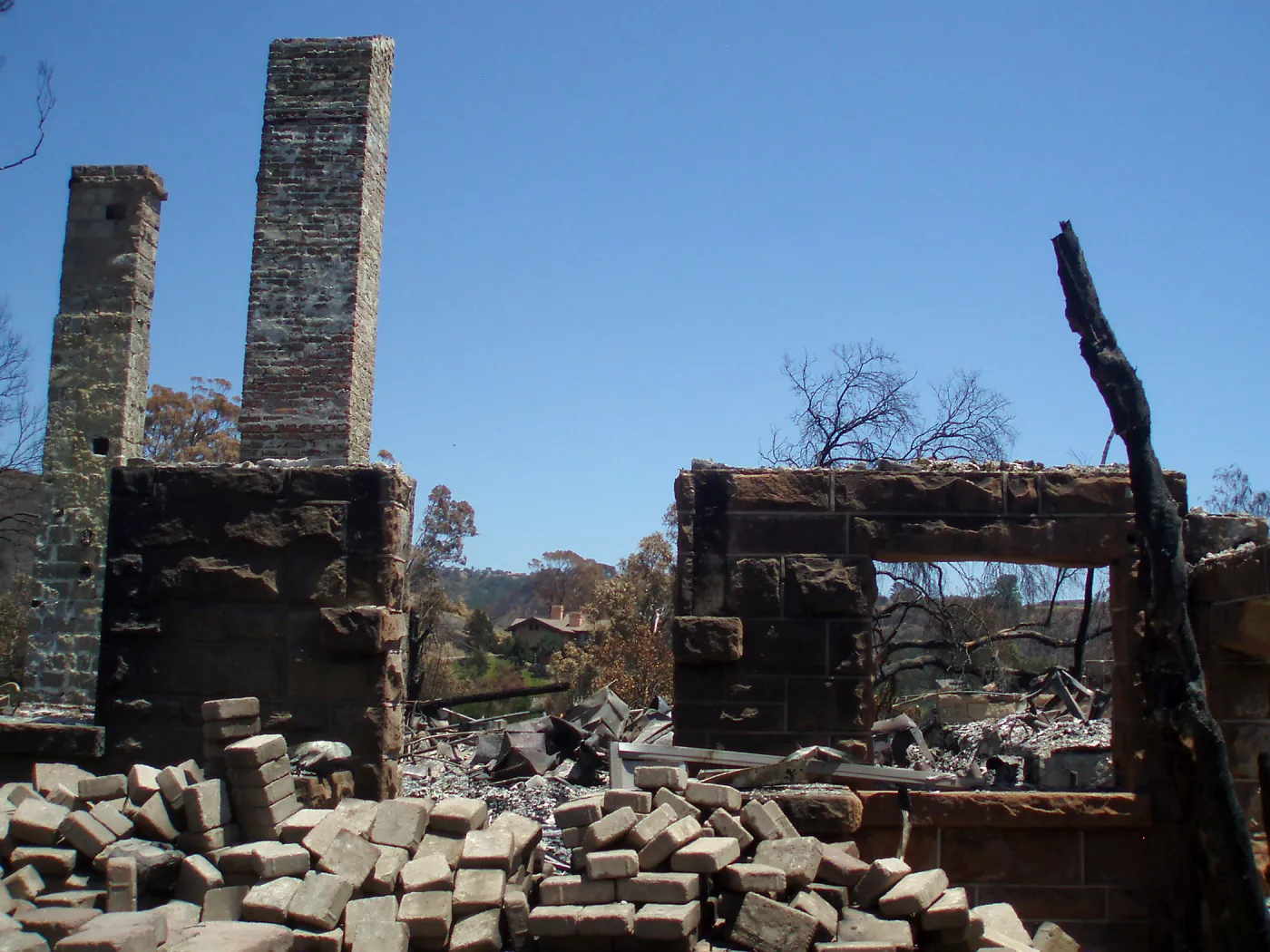 Gane House site after Jesusita fire