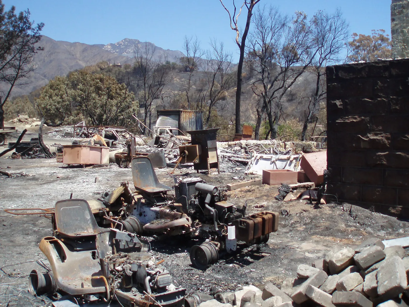 Gane House site after Jesusita fire