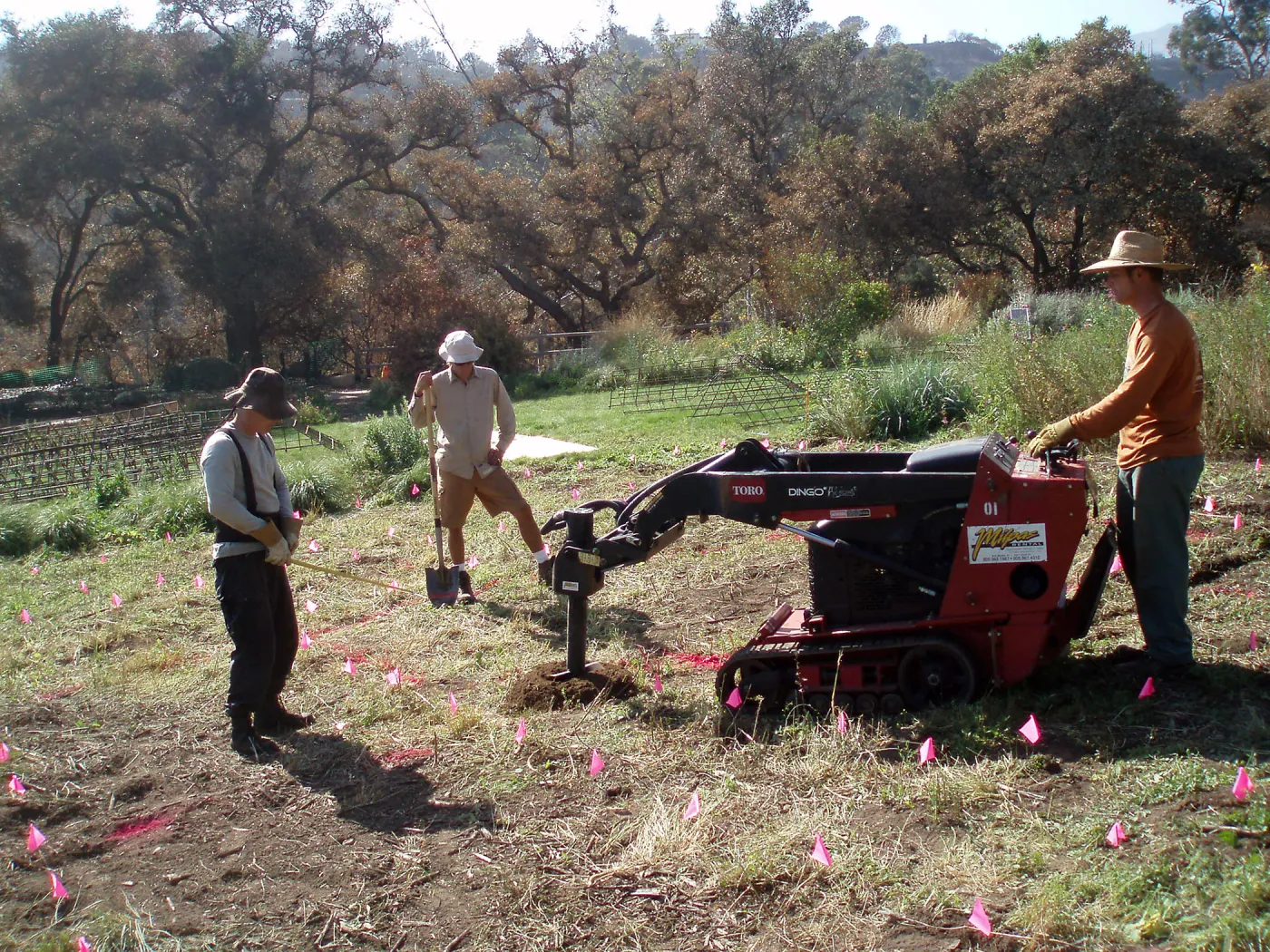 Installation of Herb Parker's â€˜Haven' labyrinth sculpture in Meadow