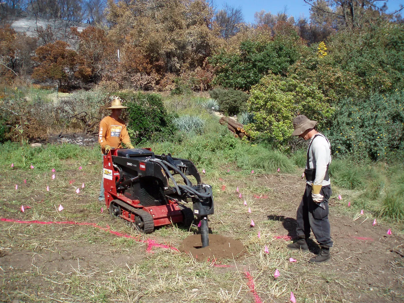 Installation of Herb Parker's â€˜Haven' labyrinth sculpture in Meadow