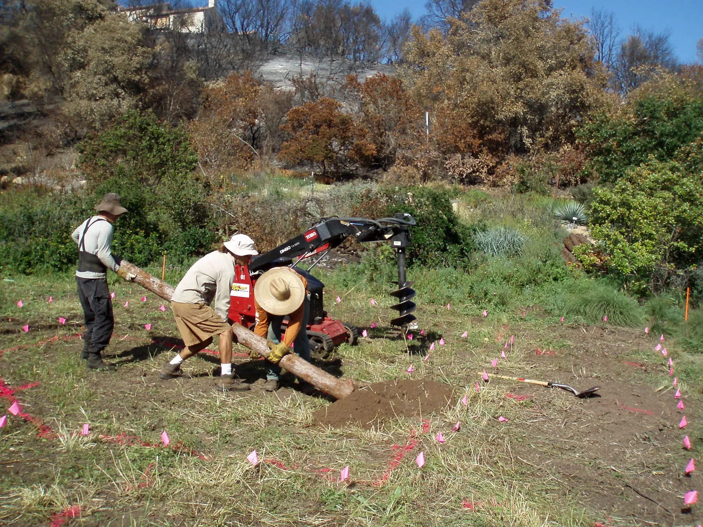 Installation of Herb Parker's â€˜Haven' labyrinth sculpture in Meadow
