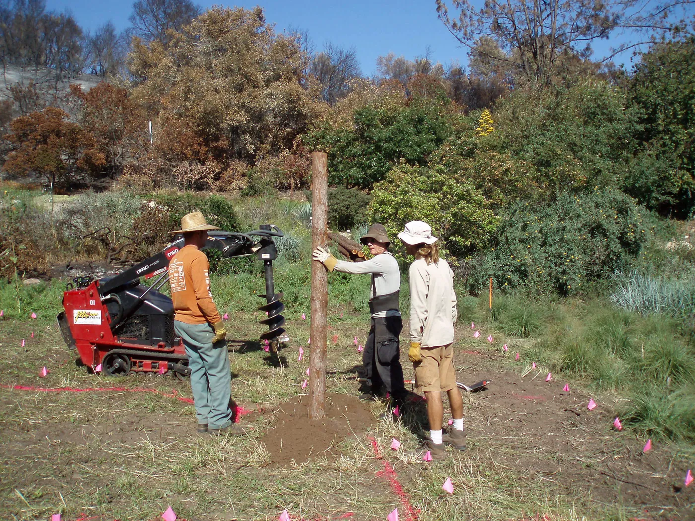 Installation of Herb Parker's â€˜Haven' labyrinth sculpture in Meadow