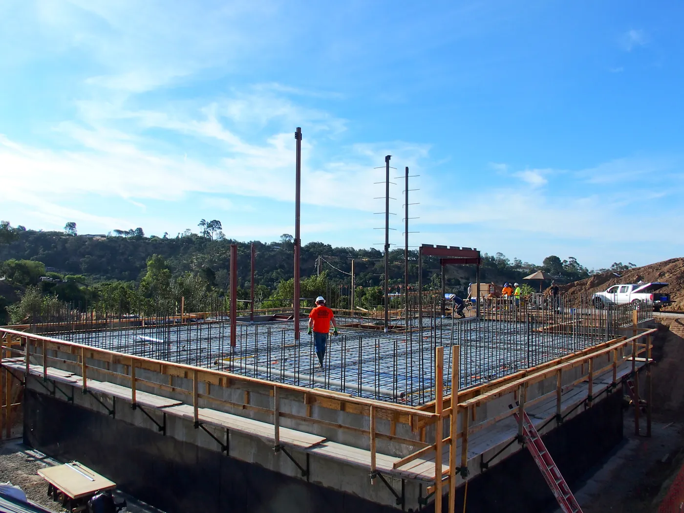 Pritzlaff Conservation Center Construction, first floor rebar