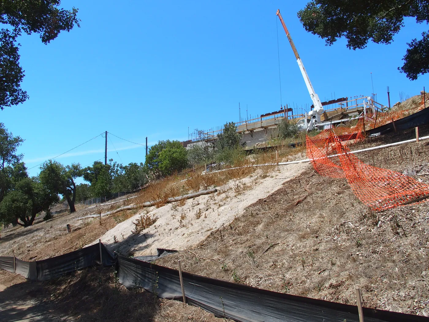Pritzlaff Conservation Center Construction, view looking southwest from East Slope service road