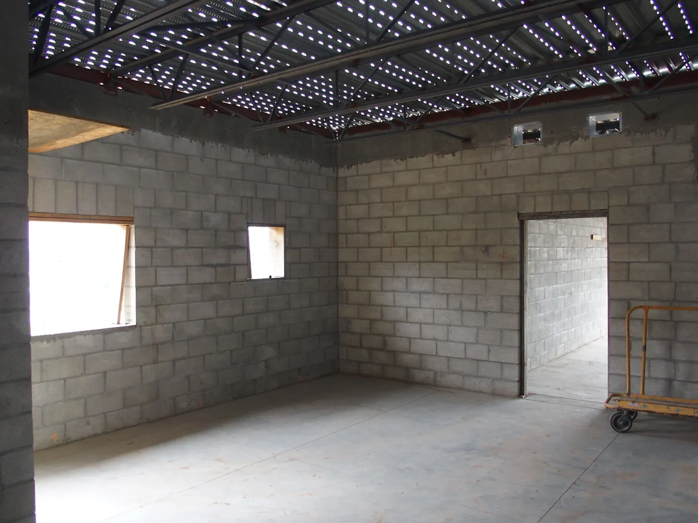 Pritzlaff Conservation Center construction, ground floor interior
