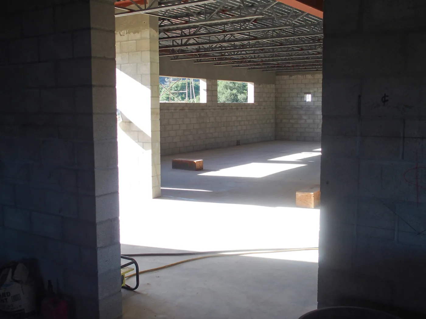 Pritzlaff Conservation Center construction, first floor looking across lobby to lab area