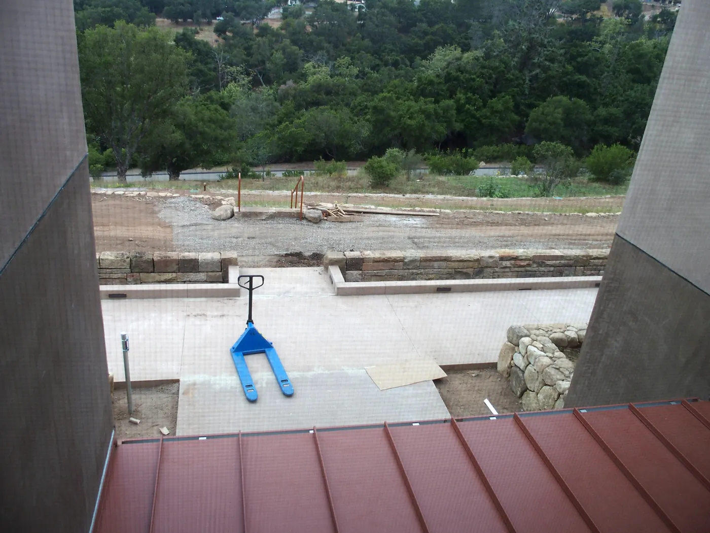 Pritzlaff Conservation Center construction, view of entrance from Director's office