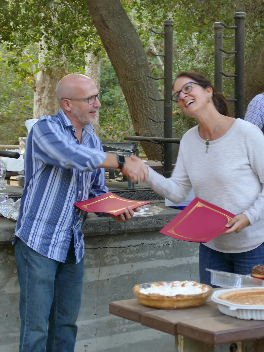 SBBG Staff Picnic, 2017, Denise Knapp 5-year service recognition