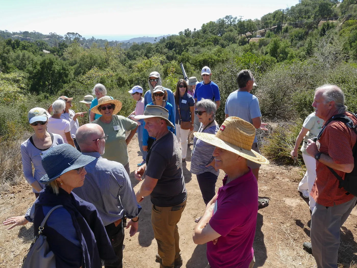 Tour of Pritchett Trail renovations, top of Island View Spur