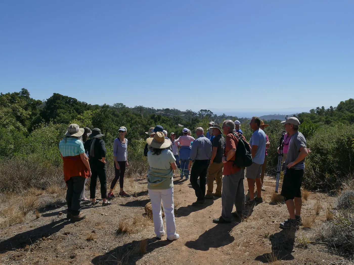 Tour of Pritchett Trail renovations, top of Island View Spur