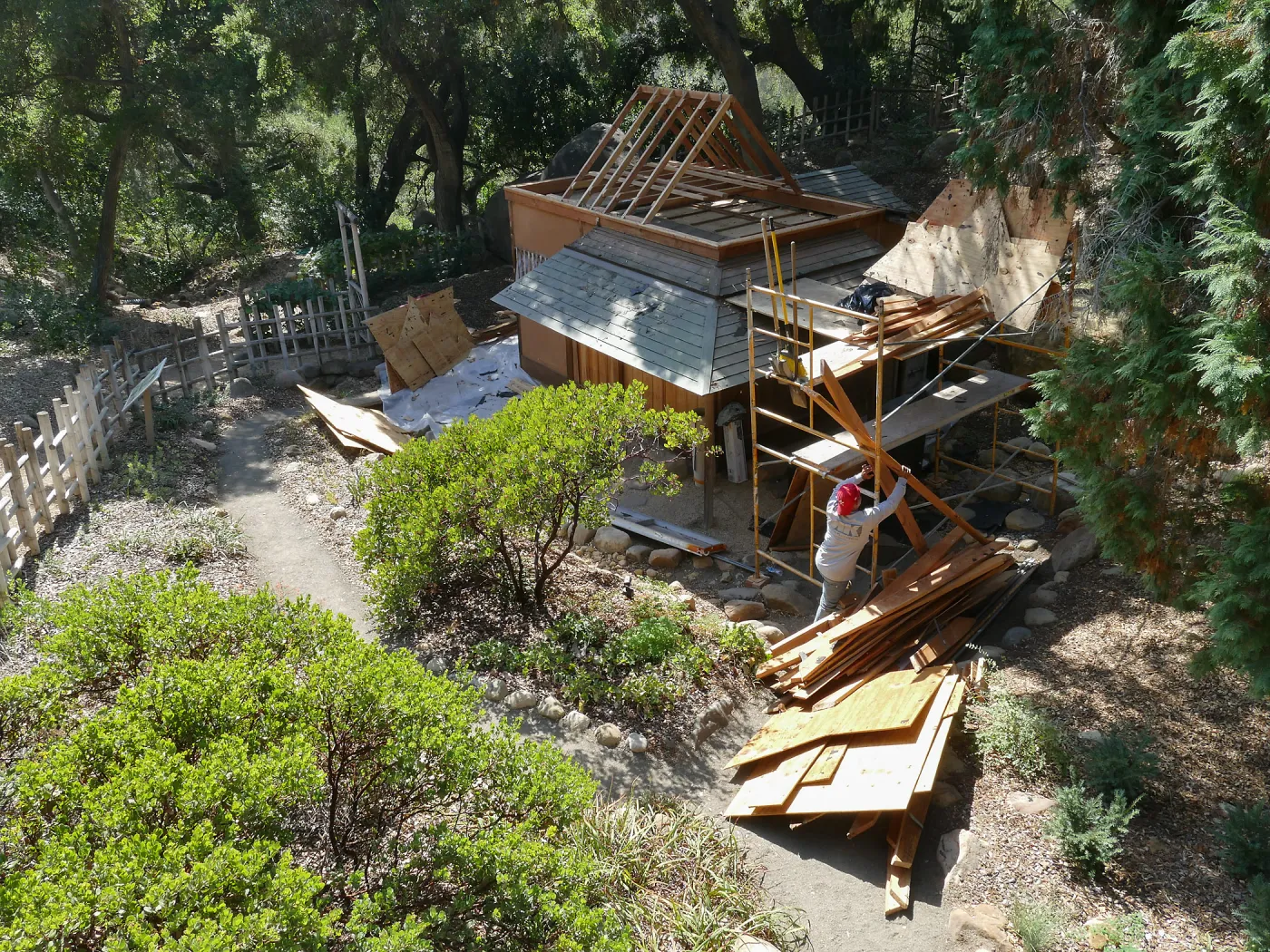 Teahouse & Garden Improvements 2017, looking southwest