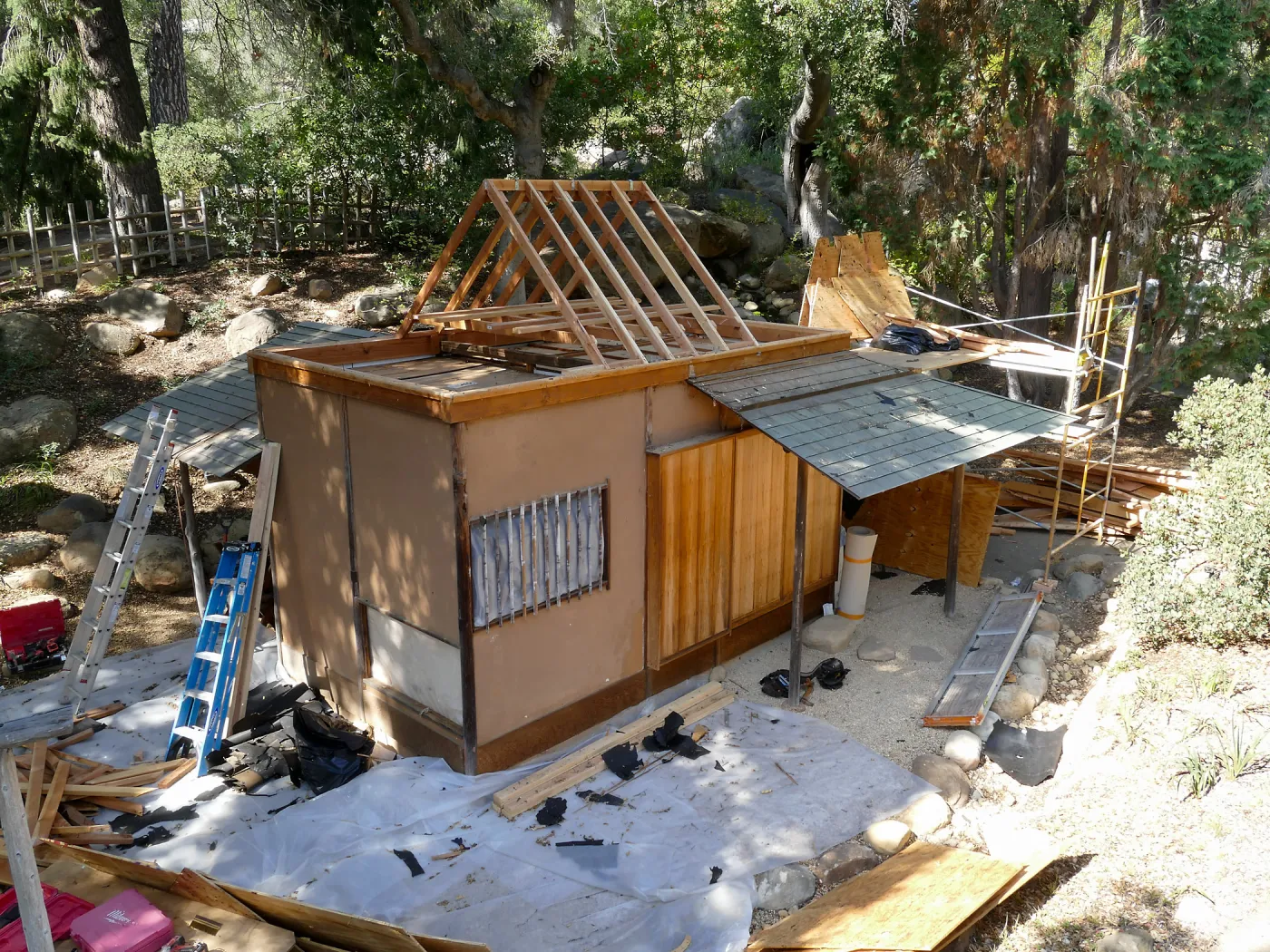 Teahouse & Garden Improvements 2017, looking northwest