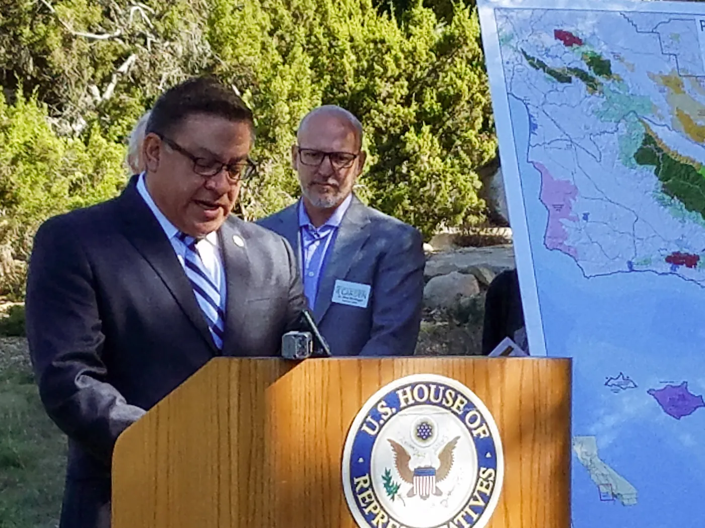 Central Coast Heritage Protection Act press conference, Salud Carbajal