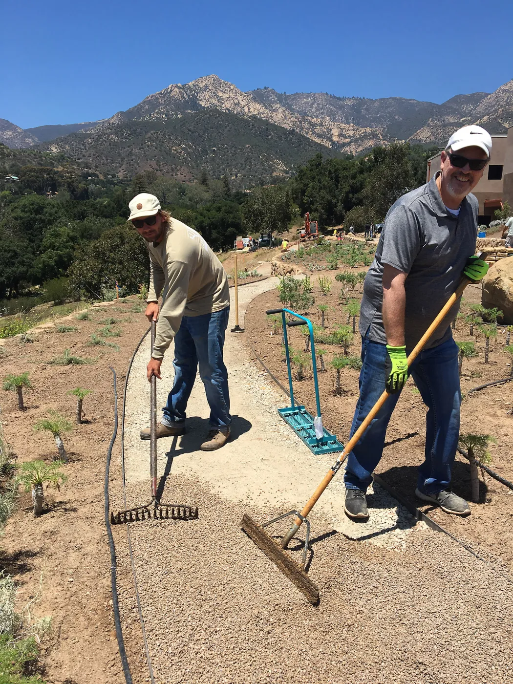 Installation of Eco-PaveÂ® path at the Island View Garden